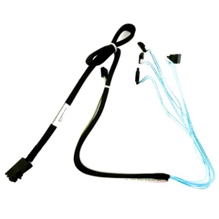 ซุปเปอร์ไมโคร SA-F43S7P2-1M-N2 MiniSAS HD To SATA x4 12Gb/s cable